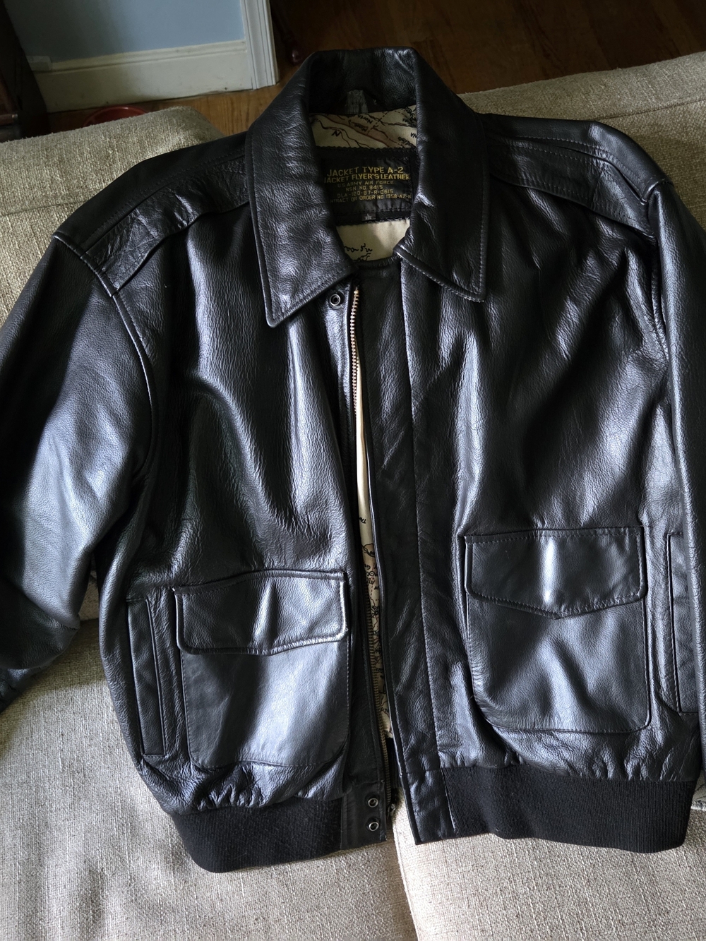 Reproduction Army Air Corp Flyers Leather Jacket